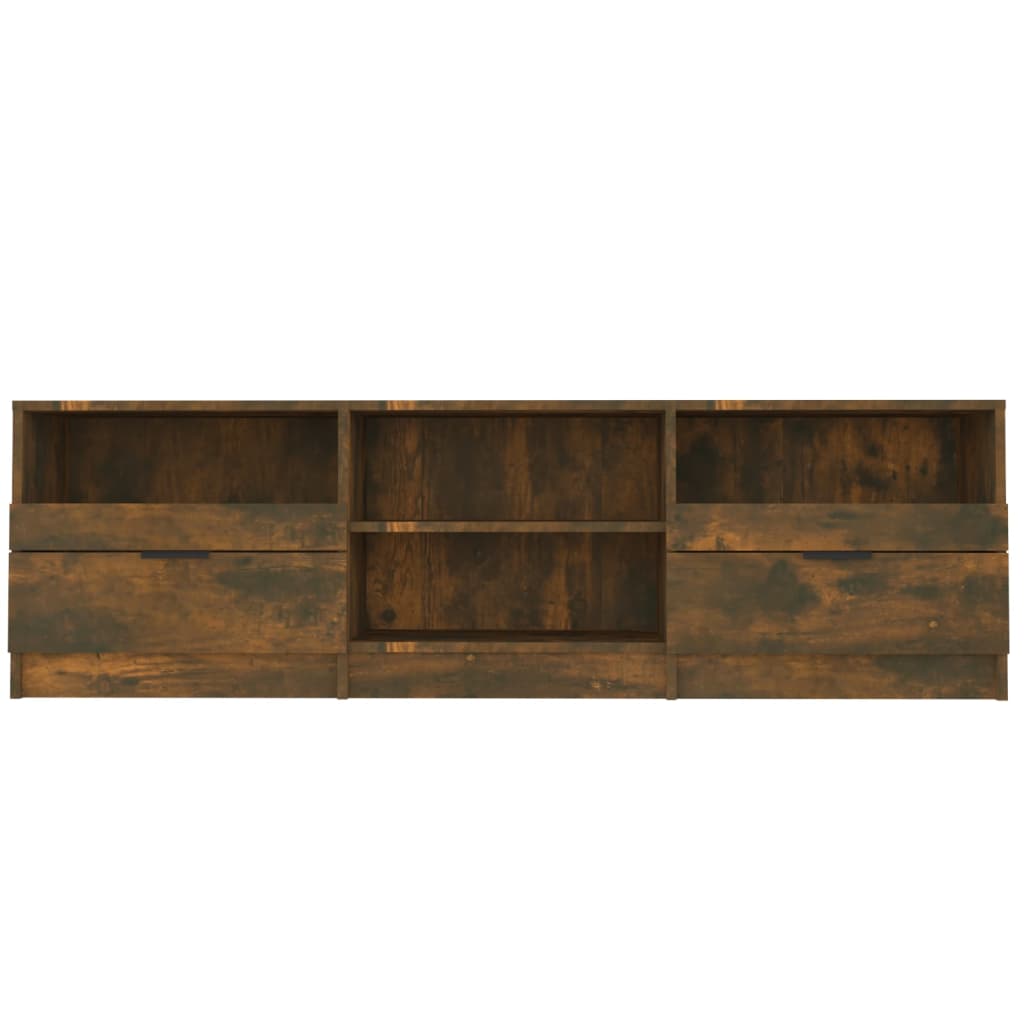 vidaXL Meuble TV chêne fumé 150x33,5x45 cm bois d'ingénierie