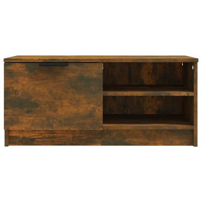 vidaXL Meuble TV chêne fumé 80x35x36,5 cm bois d'ingénierie