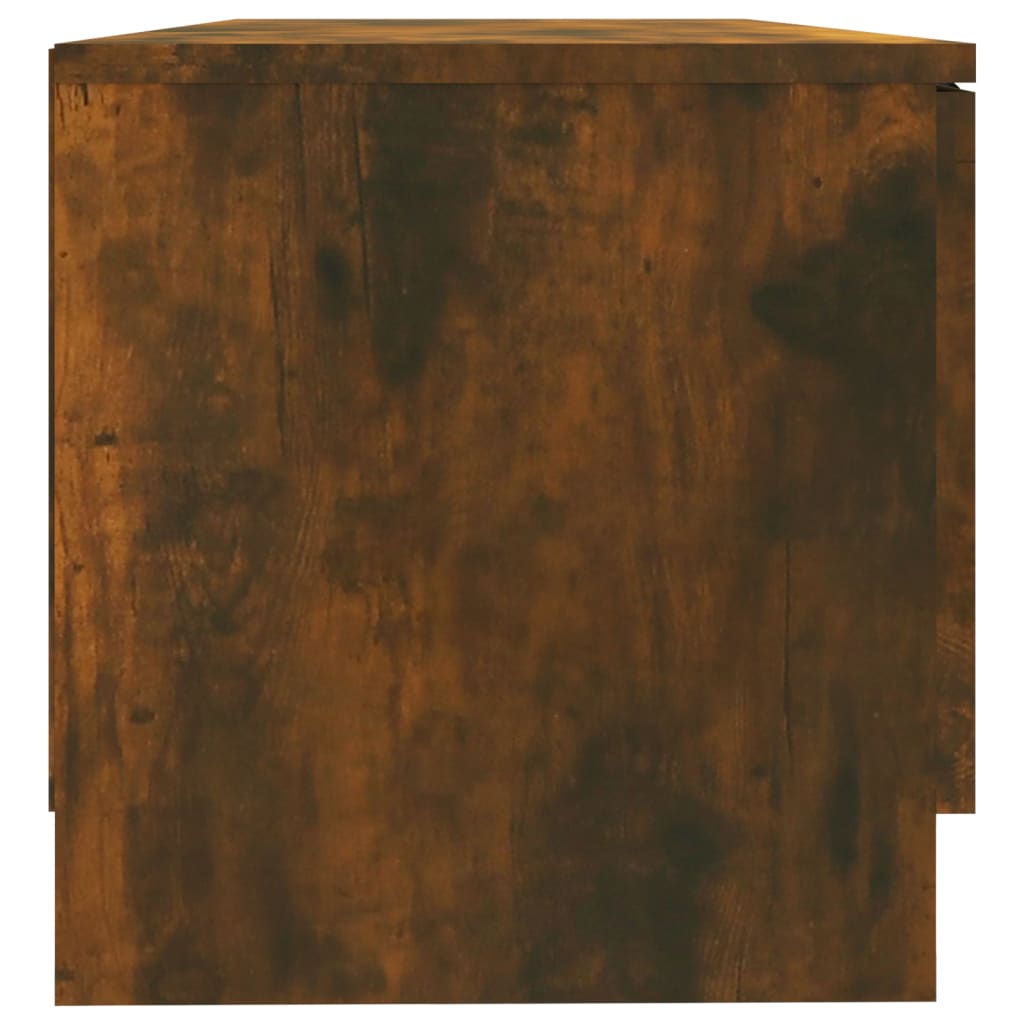 vidaXL Meuble TV chêne fumé 80x35x36,5 cm bois d'ingénierie