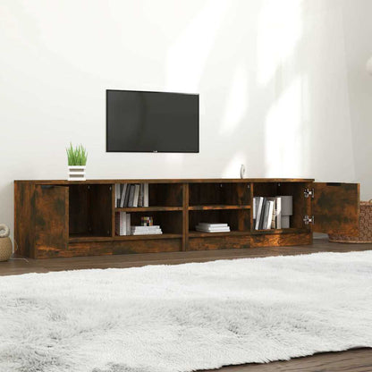 vidaXL Meubles TV 2 pcs Chêne fumé 80x35x36,5 cm Bois d'ingénierie