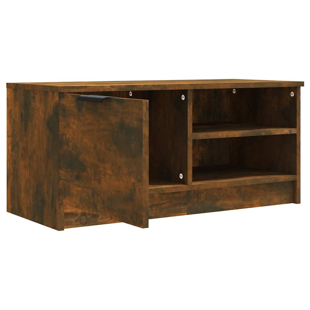 vidaXL Meubles TV 2 pcs Chêne fumé 80x35x36,5 cm Bois d'ingénierie
