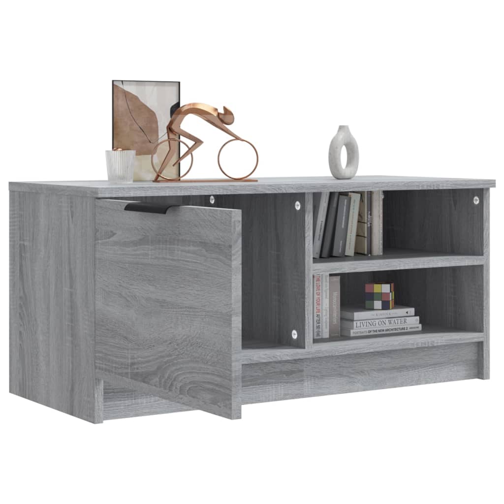 vidaXL Meuble TV gris Sonoma 80x35x36,5 cm en bois d'ingénierie