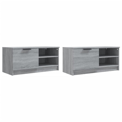 vidaXL Meubles TV 2 pcs Gris Sonoma 80x35x36,5 cm Bois d'ingénierie