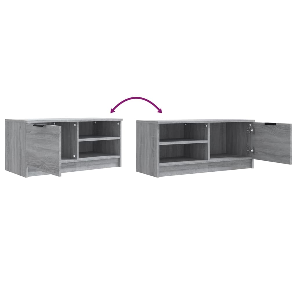 vidaXL Meubles TV 2 pcs Gris Sonoma 80x35x36,5 cm Bois d'ingénierie