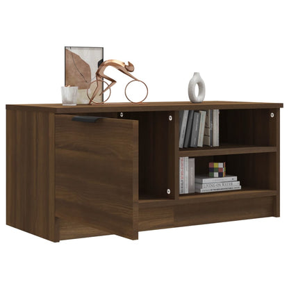vidaXL Meuble TV marron aspect chêne 80x35x36,5 cm Aggloméré