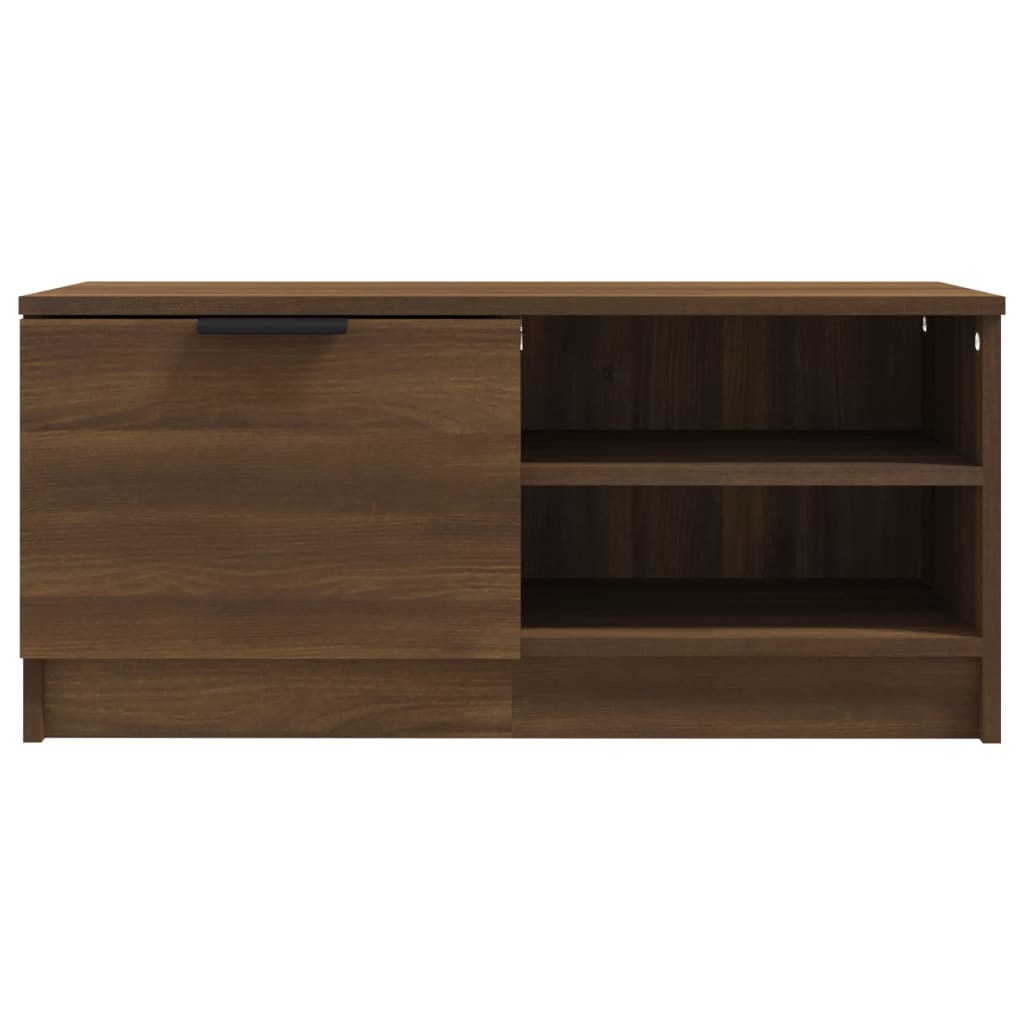 vidaXL Meuble TV marron aspect chêne 80x35x36,5 cm Aggloméré