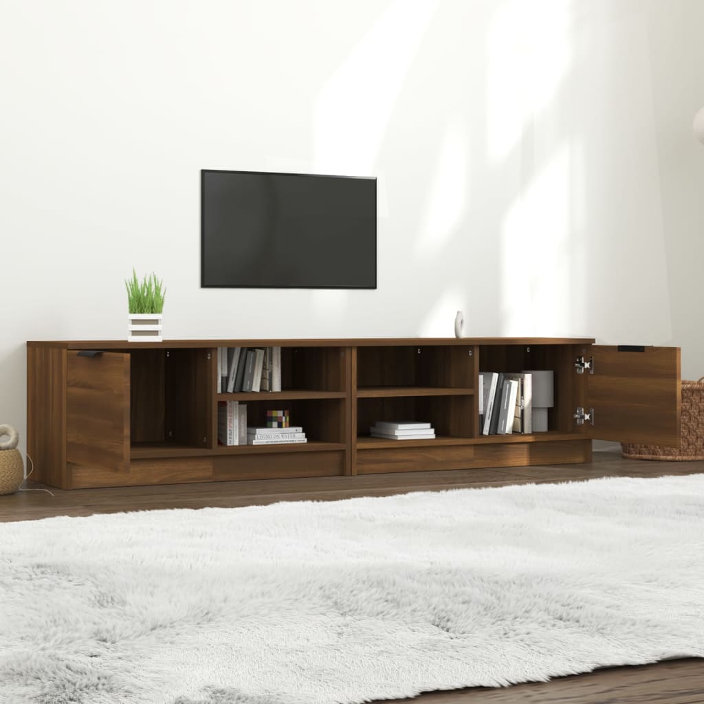 vidaXL Meubles TV 2 pcs Marron aspect chêne 80x35x36,5 cm Aggloméré