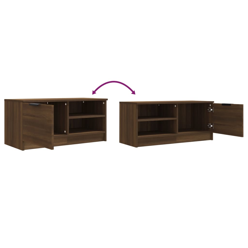 vidaXL Meubles TV 2 pcs Marron aspect chêne 80x35x36,5 cm Aggloméré