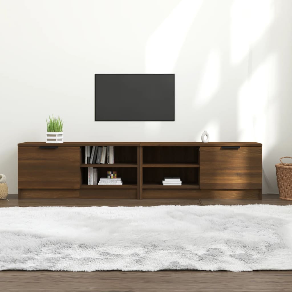 vidaXL Meubles TV 2 pcs Marron aspect chêne 80x35x36,5 cm Aggloméré