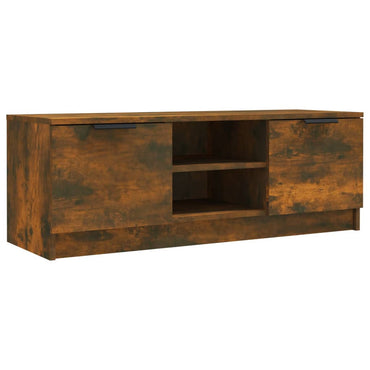 Meuble TV vidaXL chêne fumé 102x35x36,5 cm bois d'ingénierie