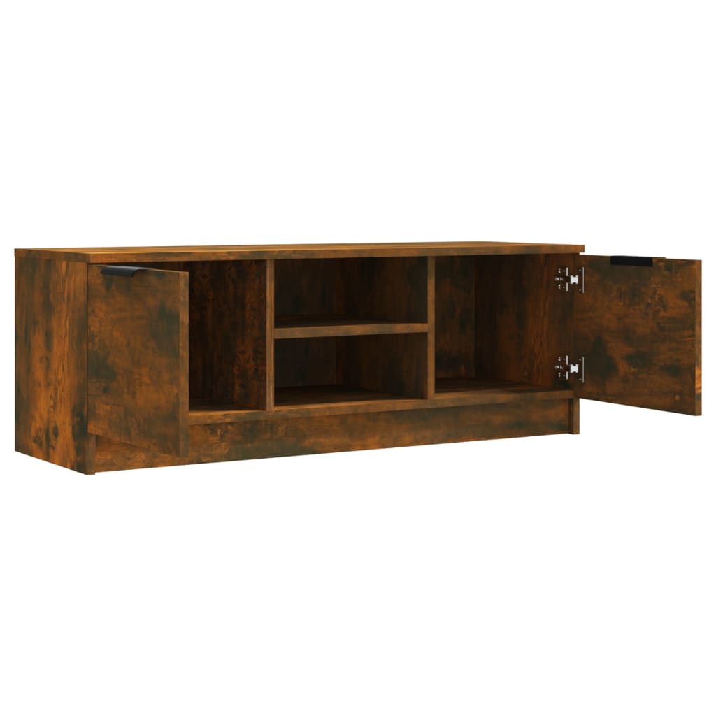 Meuble TV vidaXL chêne fumé 102x35x36,5 cm bois d'ingénierie