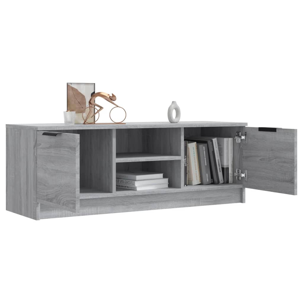vidaXL Meuble TV gris Sonoma 102x35x36,5 cm Aggloméré
