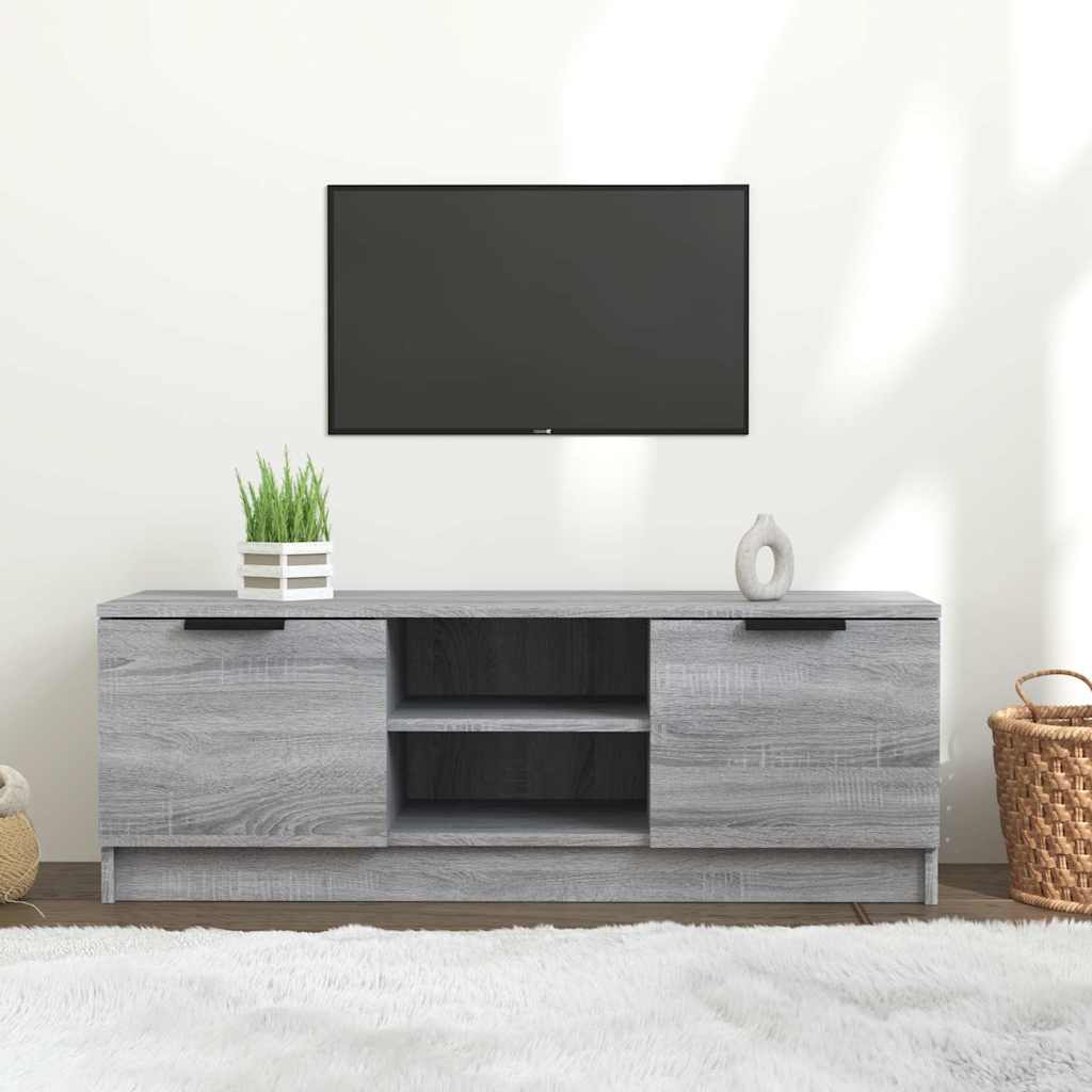 vidaXL Meuble TV gris Sonoma 102x35x36,5 cm Aggloméré