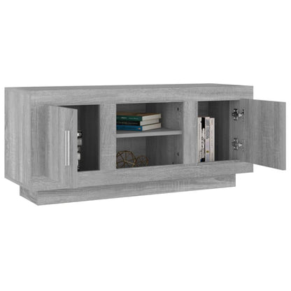 vidaXL Meuble TV Gris Sonoma 102x35x45 cm Bois d'ingénierie