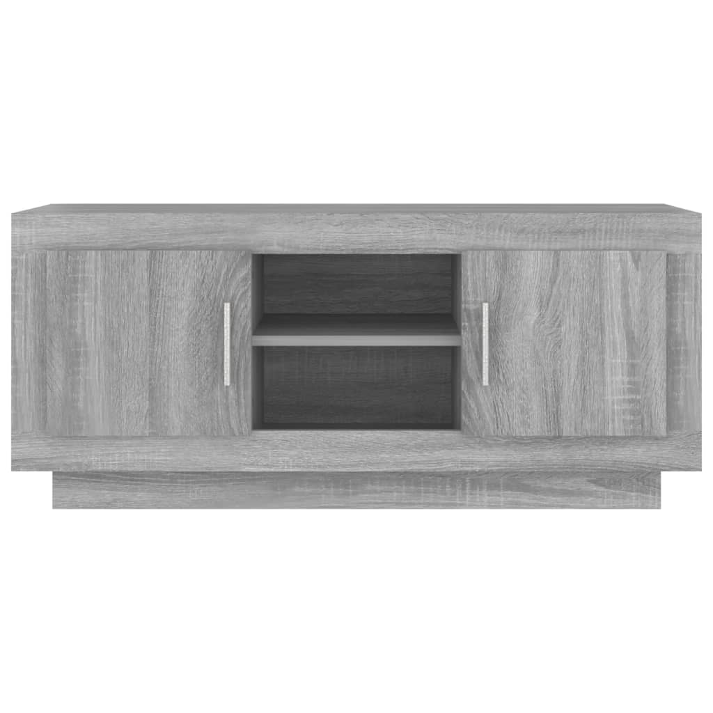 vidaXL Meuble TV Gris Sonoma 102x35x45 cm Bois d'ingénierie