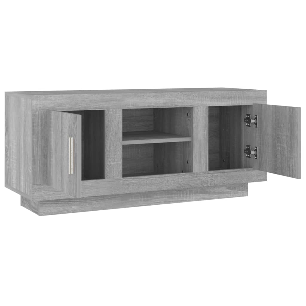 vidaXL Meuble TV Gris Sonoma 102x35x45 cm Bois d'ingénierie