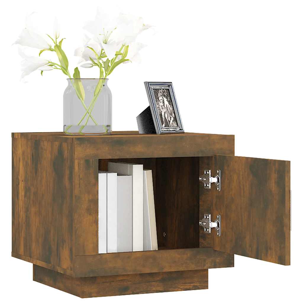 vidaXL Couchtisch Räuchereiche 51x50x45 cm Holzwerkstoff