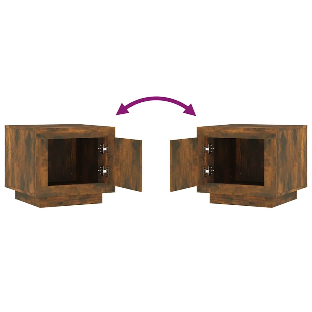 vidaXL Couchtisch Räuchereiche 51x50x45 cm Holzwerkstoff