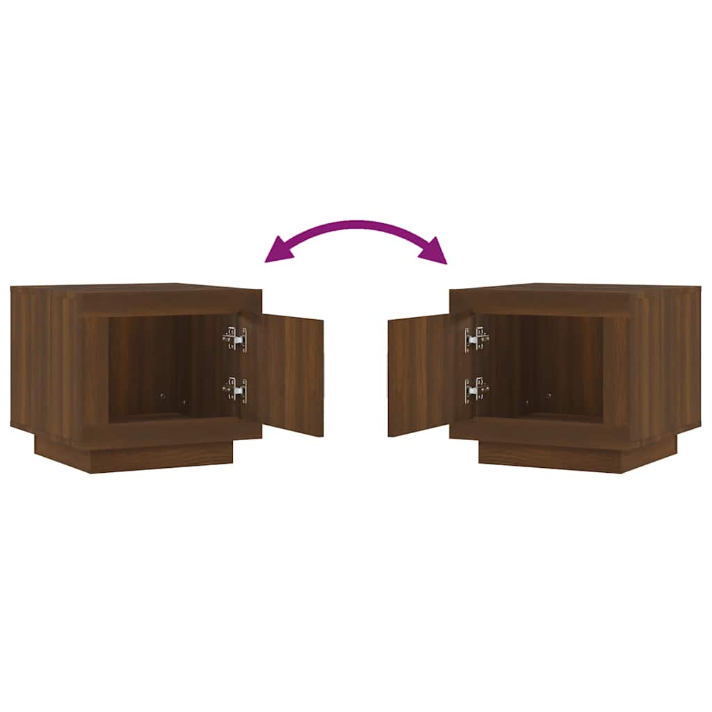 Couchtisch Braun Eichen-Optik 51x50x45 cm Holzwerkstoff