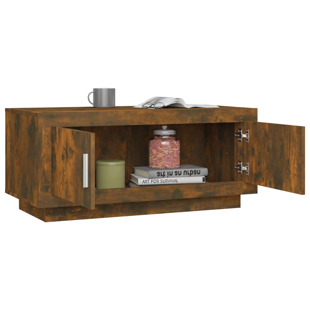 vidaXL Couchtisch Räuchereiche 102x50x45 cm Holzwerkstoff
