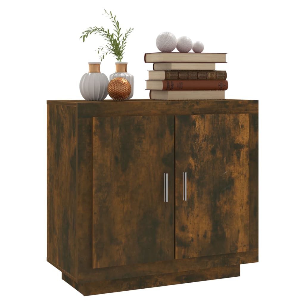 vidaXL Sideboard Räuchereiche 80x40x75 cm Holzwerkstoff