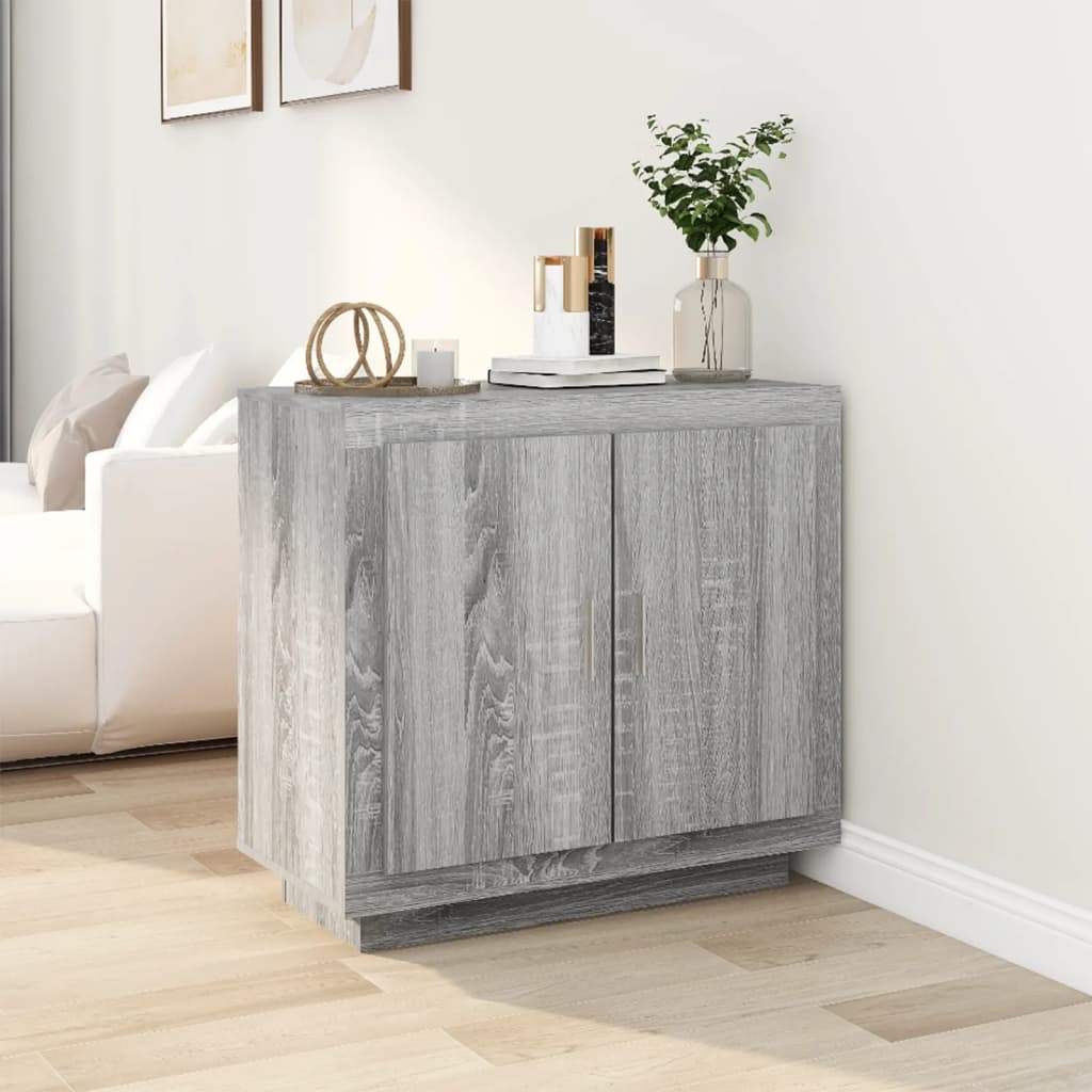 vidaXL Commode grise Sonoma 80x40x75 cm Aggloméré