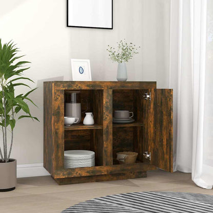 vidaXL Commode Chêne fumé 80x40x75 cm