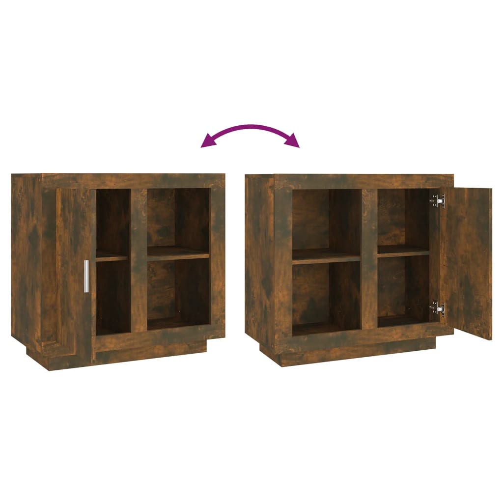 vidaXL Commode Chêne fumé 80x40x75 cm