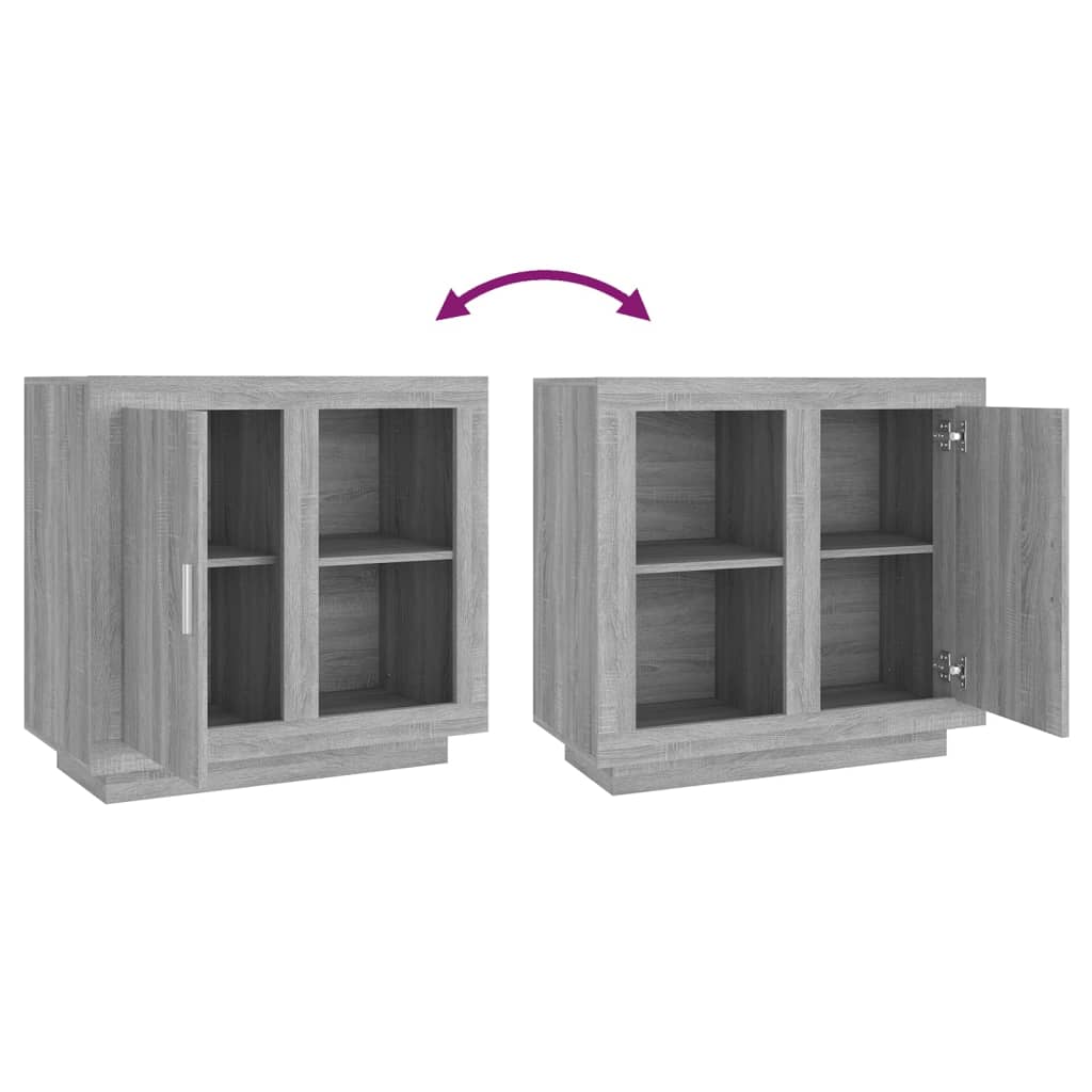 vidaXL Buffet gris Sonoma 80x40x75 cm
