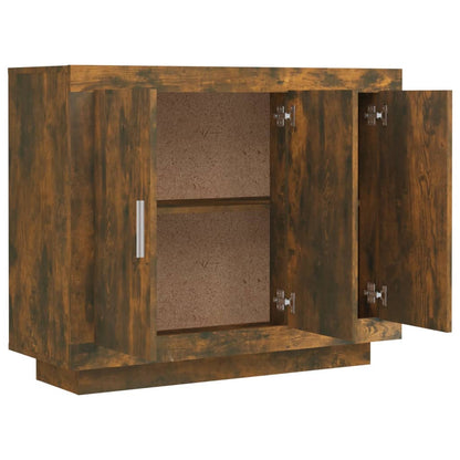 vidaXL Buffet chêne fumé 92x35x75 cm Bois d'ingénierie