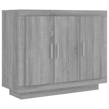 vidaXL Buffet gris et sonoma 92x35x75 cm Aggloméré