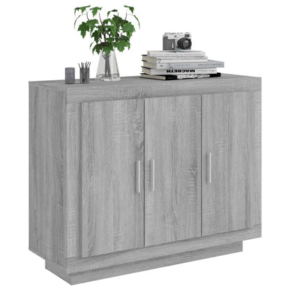 vidaXL Sideboard Grau Sonoma 92x35x75 cm Holzwerkstoff