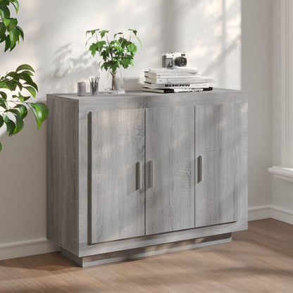 vidaXL Sideboard Grau Sonoma 92x35x75 cm Holzwerkstoff