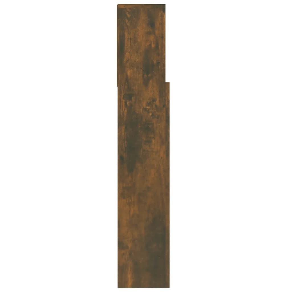 vidaXL Tête de lit avec étagères Chêne fumé 100x19x103,5 cm