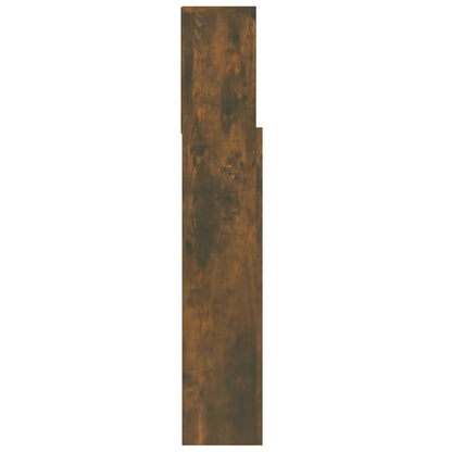 vidaXL Tête de lit avec étagères Chêne fumé 100x19x103,5 cm
