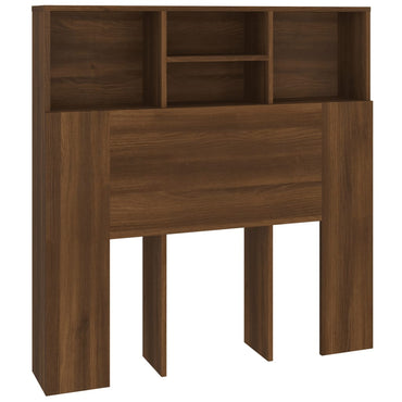 vidaXL Tête de lit avec étagères Aspect Chêne Marron 100x19x103,5 cm