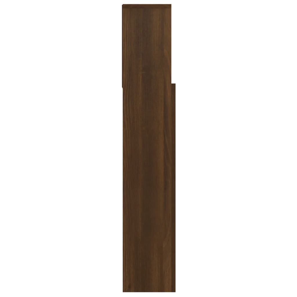 vidaXL Tête de lit avec étagères Aspect Chêne Marron 100x19x103,5 cm