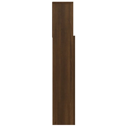 vidaXL Tête de lit avec étagères Aspect Chêne Marron 100x19x103,5 cm