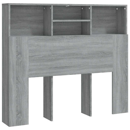 vidaXL Tête de lit avec étagères gris Sonoma 120x19x103,5 cm