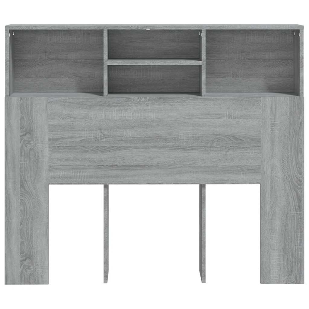 vidaXL Tête de lit avec étagères gris Sonoma 120x19x103,5 cm