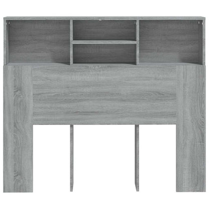 vidaXL Tête de lit avec étagères gris Sonoma 120x19x103,5 cm