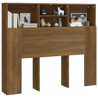 vidaXL Tête de lit avec étagères Chêne marron 120x19x103,5 cm
