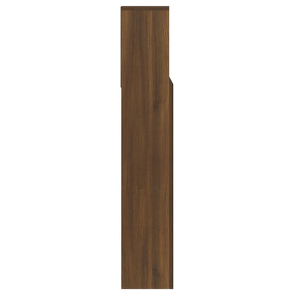 vidaXL Kopfteil mit Ablagen Braun Eichen-Optik 140x19x103,5 cm