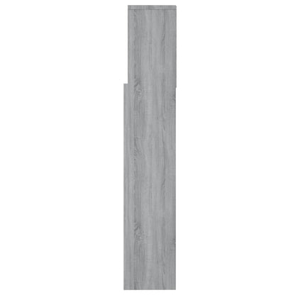 vidaXL Kopfteil mit Ablagen Grau Sonoma 160x19x103,5 cm