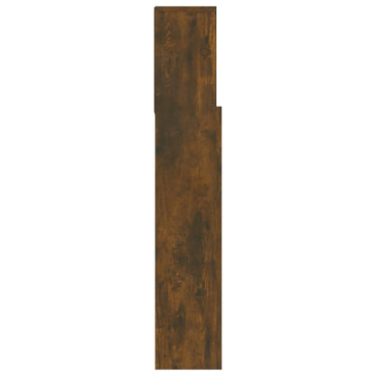 vidaXL Kopfteil mit Ablagen Räuchereiche 180x19x103,5 cm