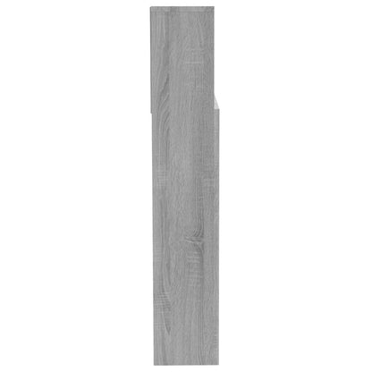 vidaXL Kopfteil mit Ablagen Grau Sonoma 200x19x103,5 cm
