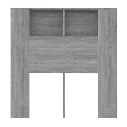 vidaXL Kopfteil mit Ablagen Grau Sonoma 100x18,5x102,5 cm