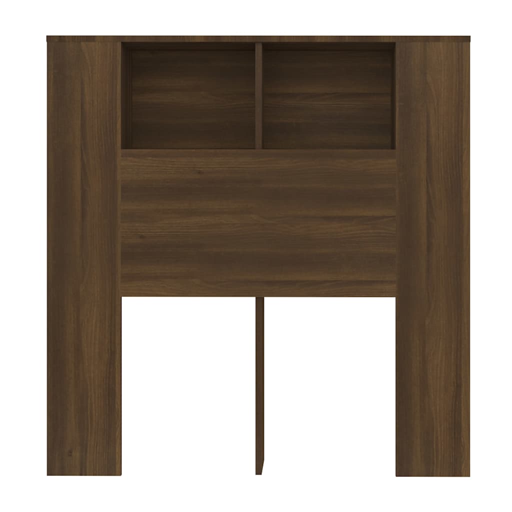 vidaXL Kopfteil mit Ablagen Braun Eichen-Optik 100x18,5x102,5 cm