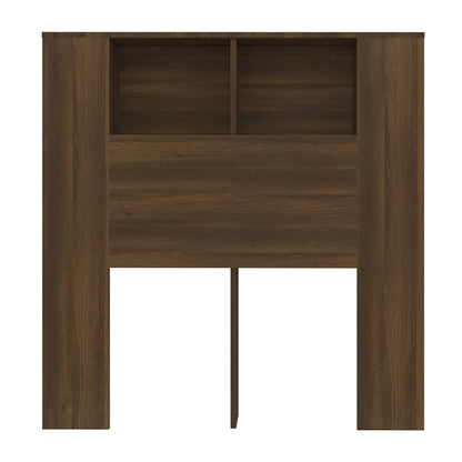 vidaXL Kopfteil mit Ablagen Braun Eichen-Optik 100x18,5x102,5 cm
