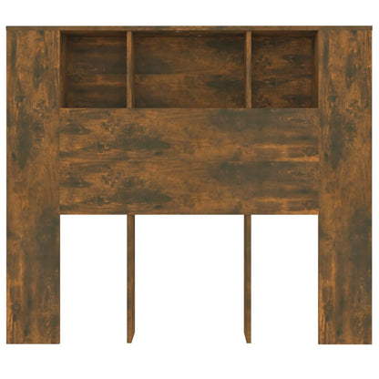 vidaXL Tête de lit avec étagères Chêne fumé 120x18,5x102,5 cm
